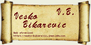 Vesko Bikarević vizit kartica